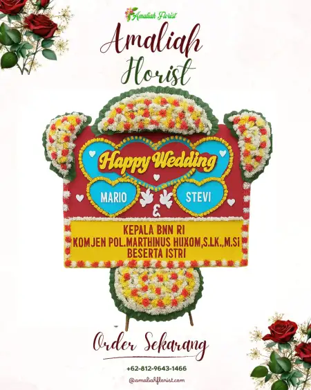 Papan Bunga Pernikahan Napis